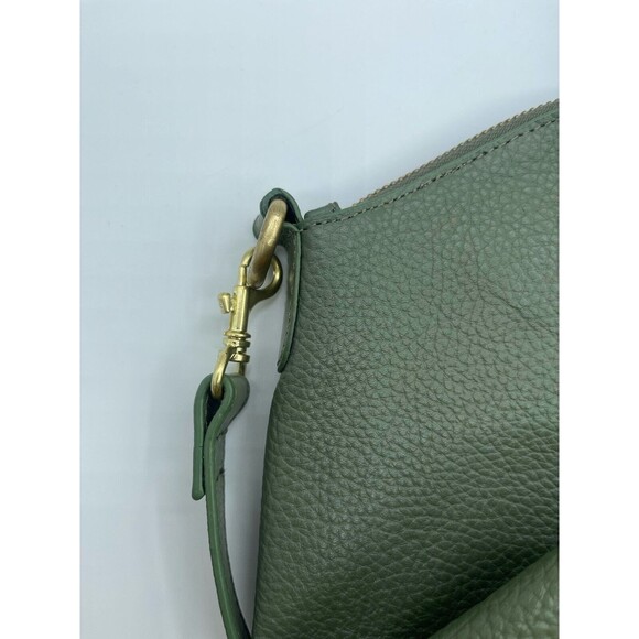 J. W. Hulme "SKYE" Glazed Pebble Grain Leather Satchel - Olive Green - Picture 14 of 16